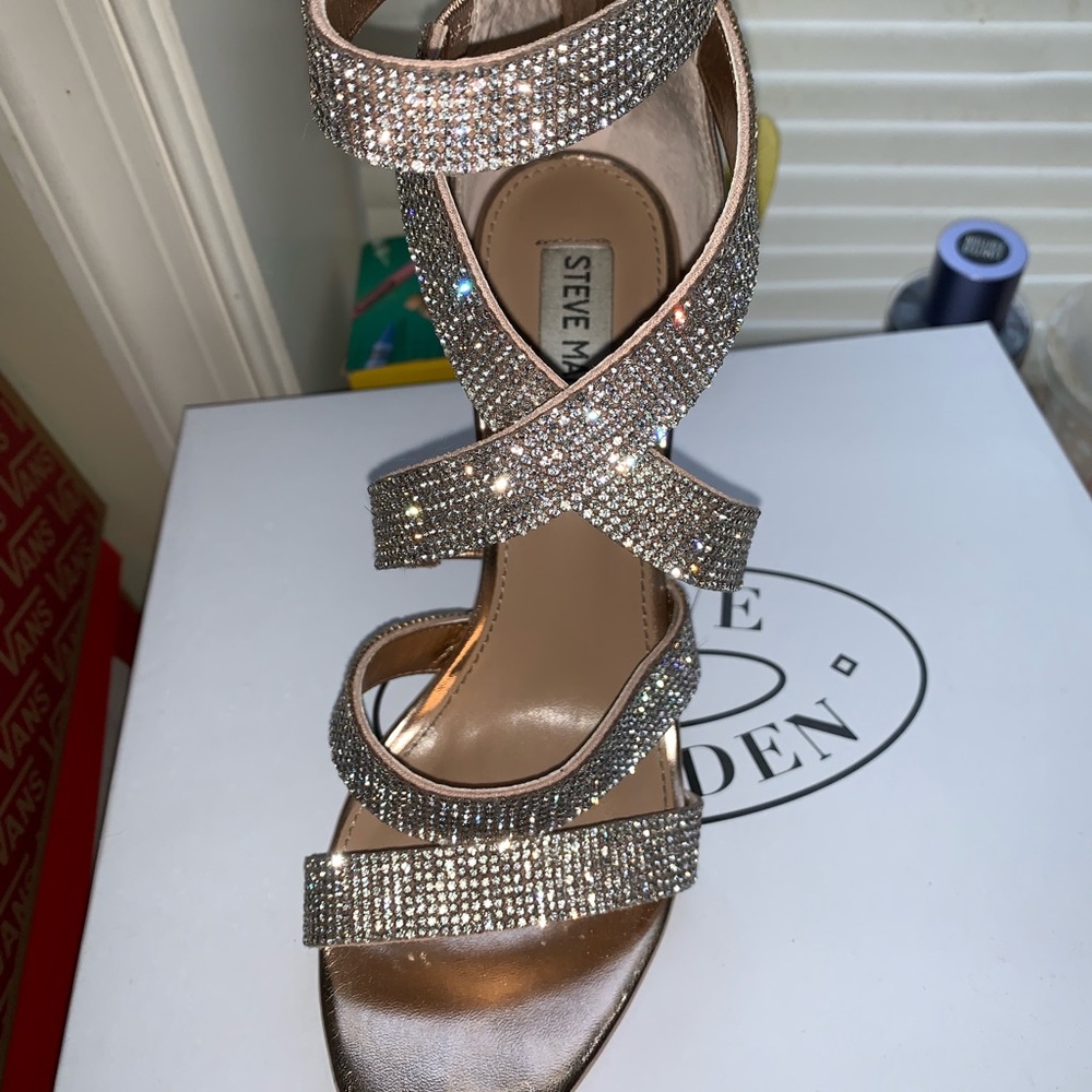Rose gold Steve Madden shoe worn once